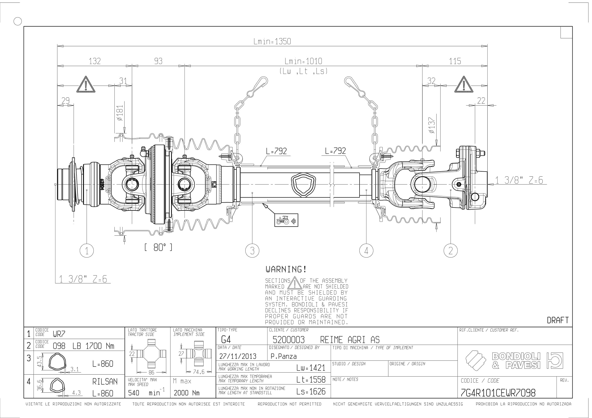 Bondioli & Pavesi G4 GLOBAL AKSEL 28kw m/80°-vidvinkel
