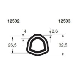 Bondioli & Pavesi PROFILRØR G1 Ø32,5x2,6mm. 1,0M