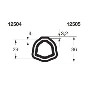 Bondioli & Pavesi PROFILRØR G2 Ø36,0x3,2mm. 1,5M