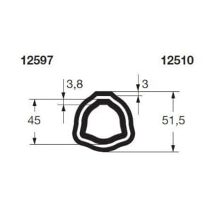 Bondioli & Pavesi PROFILRØR G5 Ø51,5x3,0mm. 3,0M