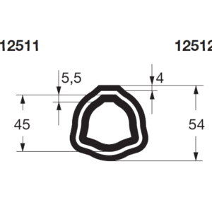 Bondioli & Pavesi PROFILRØR G8 Ø45,0x5,5mm. 1,5M