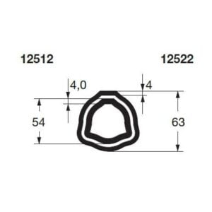 Bondioli & Pavesi PROFILRØR G9 Ø63,0x4,0mm, 1,0M