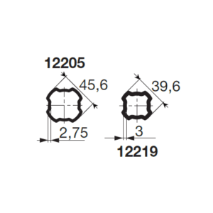 Bondioli & Pavesi PROFILRØR S2 Ø39,6x3,0mm. 3,0M