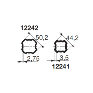 Bondioli & Pavesi PROFILRØR S4 Ø44,2x3,5mm. 1,0M