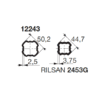 Bondioli & Pavesi PROFILRØR S4R Ø44,7x3,7mm m/Rilsan 1,5M