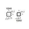 Bondioli & Pavesi PROFILRØR S5 Ø44,2x4,2mm. 1,5M