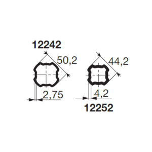 Bondioli & Pavesi PROFILRØR S5 Ø44,2x4,2mm. 1,5M