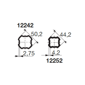 Bondioli & Pavesi PROFILRØR S5 Ø44,2x4,2mm. 3,0M