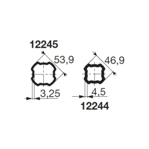 Bondioli & Pavesi PROFILRØR S6 Ø53,9x3,2mm. 3,0M