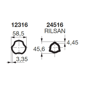 Bondioli & Pavesi PROFILRØR S6G /G7R - INDRE free rotation