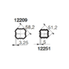 Bondioli & Pavesi PROFILRØR S8 Ø58,2x3,2mm. 1,0M