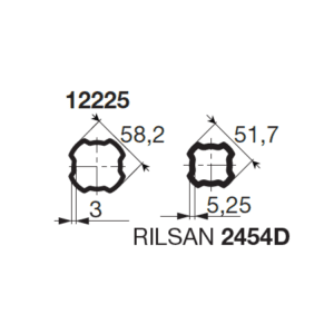 Bondioli & Pavesi PROFILRØR S8R Ø58,2x3,0 for Rilsan 1,0M