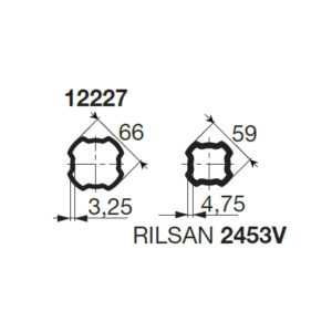 Bondioli & Pavesi PROFILRØR S9R /H8 Ø59,0x4,75mm m/Rilsan