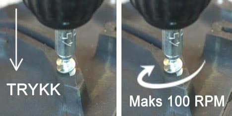 Hvordan montere ispigger skrupigger med drill