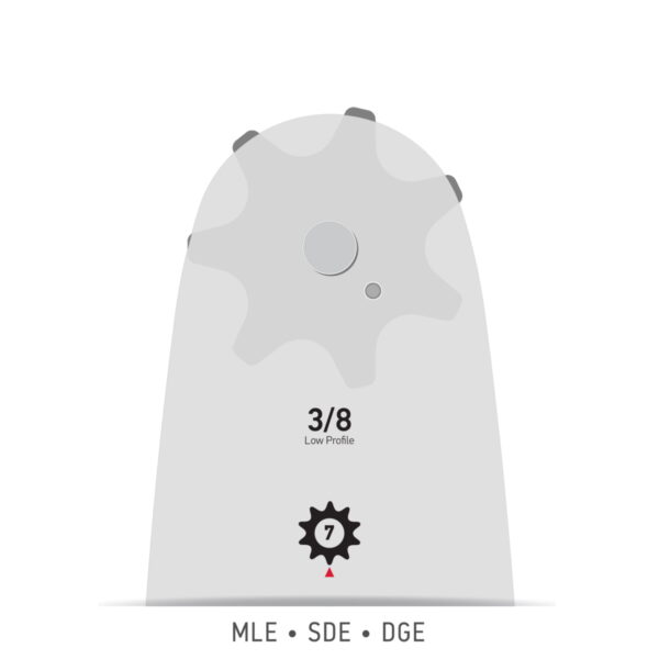 Oregon Sverd 3/8" Low Profile™ - 1.1 mm - 44DL - 12" - A074 - Single Rivet - 124MLEA074