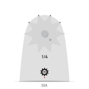 Oregon Sverd 1/4" - 1.3 mm - 58DL - 10" - A041 - Single Rivet - 100SDAA041