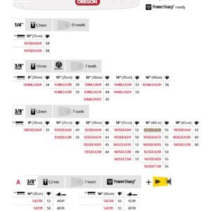 Oregon Sverd 3/8" Low Profile™ - 1.3 mm - 56DL - 16" - A041 - Single Rivet - 160SDEA041