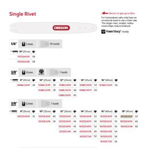 Oregon Sverd 3/8" Low Profile™ - 1.3 mm - 62DL - 18" - A041 - Single Rivet - 180SDEA041