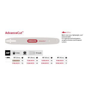 Oregon Sverd .325" - 1.3 mm - 56DL - 13" - K041 - AdvanceCut™ - 130MLBK041