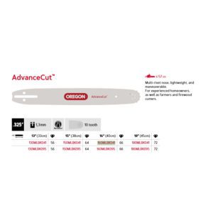 Oregon Sverd .325" - 1.3 mm - 66DL - 16" - K041 - AdvanceCut™ - 160MLBK041
