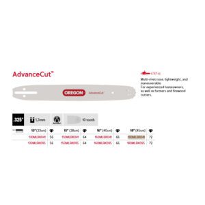 Oregon Sverd .325" - 1.3 mm - 72DL - 18" - K041 - AdvanceCut™ - 180MLBK041