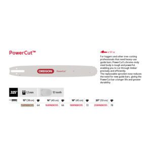 Oregon Sverd .325" - 1.5 mm - 64DL - 15" - K095 - PowerCut™ - 158RNBK095