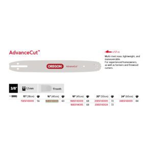 Oregon Sverd 3/8" - 1.5 mm - 60DL - 16" - D009 - AdvanceCut™ - 168SFHD009