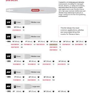 Oregon Sverd 3/8" - 1.5 mm - 72DL - 20" - D009 - DuraCut™ - 208ATMD009