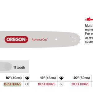 Oregon Sverd 3/8" - 1.6 mm - 60DL - 16" - D025 - AdvanceCut™ - 163SFHD025