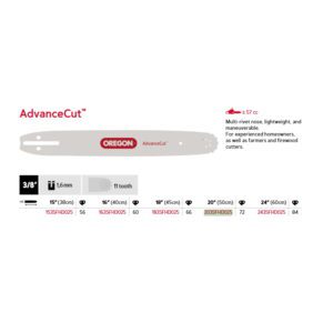 Oregon Sverd 3/8" - 1.6 mm - 72DL - 20" - D025 - AdvanceCut™ - 203SFHD025