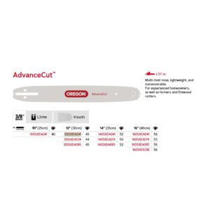 Oregon Sverd 3/8" Low Profile™ - 1.3 mm - 45DL - 12" - A041 - AdvanceCut™ - 120SXEA041