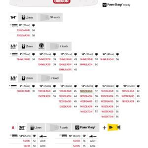 Oregon Sverd 3/8" Low Profile™ - 1.3 mm - 52DL - 14" - A041 - Single Rivet - 140SDEA041