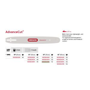 Oregon Sverd 3/8" Low Profile™ - 1.3 mm - 52DL - 14" - A095 - AdvanceCut™ - 140SXEA095