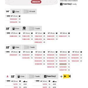 Oregon Sverd 3/8" Low Profile™ - 1.3 mm - 54DL - 16" - A318 - Single Rivet - 160SDEA318