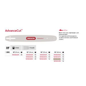 Oregon Sverd 3/8" Low Profile™ - 1.3 mm - 56DL - 16" - A095 - AdvanceCut™ - 160SXEA095