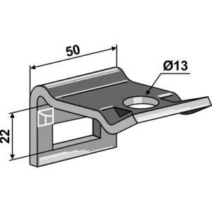 Holder for tind 32x10 - Til ramme 40x12