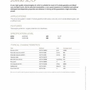 CHAMPION ACTIVE DEFENCE 20W50 SL/CF - Motorolje - 5 liter