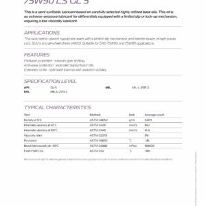 CHAMPION LIFE EXTENSION 75W90 LS GL 5 - Girolje - 1 liter