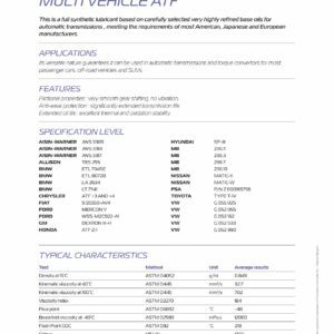 CHAMPION NEW ENERGY MULTI VEHICLE ATF - ATF - Girolje - 20 liter