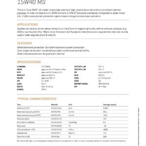 CHAMPION OEM SPECIFIC 15W40 MS - Motorolje - 205 liter