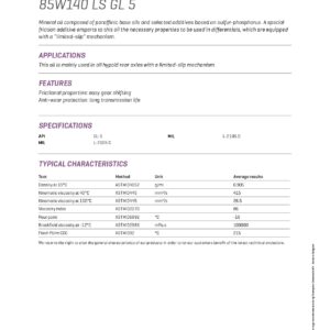 CHAMPION LIFE EXTENSION 85W140 LS GL-5 - Girolje - 20 liter