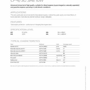 CHAMPION ACTIVE DEFENCE CF-4/SG SAE 10W - Motorolje - 20 liter