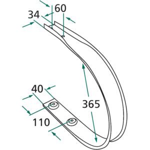 U-Pick-up bøyle - Strautmann - Krone - Deutz-Fahr