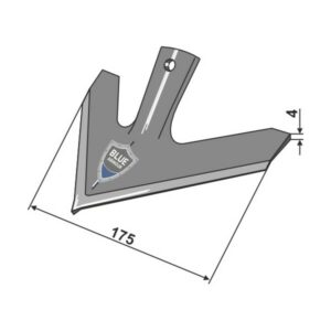 Gåsefotskjær Quick Change - 175x4 mm