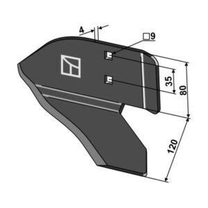 Vingeskjær - Venstre - 120x4 mm - Einböck