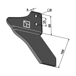 Vingeskjær - Venstre - 160x4 mm - Einböck