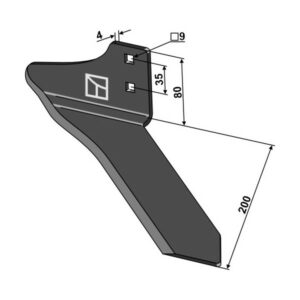 Vingeskjær - Venstre - 200x4 mm - Einböck
