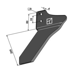 Vingeskjær - Høyre - 200x4 mm - Einböck