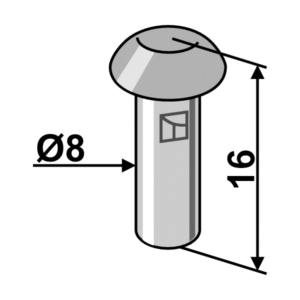 Nagle Ø8x16 mm