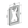 Beslag 130x8x100 mm - Kuhn